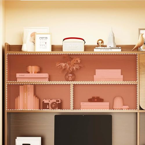 MESCXTY Computertisch mit Aufsatz,Schreibtisch aus Holz mit Schubladen und Regalen,Workstation-PC-Laptop-Schreibtisch für Büro,Zuhause(100x45x131cm, Wood)