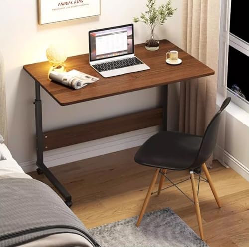 Adjustable Height Rolling C Shaped Laptop Desk Portable Study Table for TV Easy Move Side Table Sturdy Computer Stand for Small Spaces Home & Office Furniture