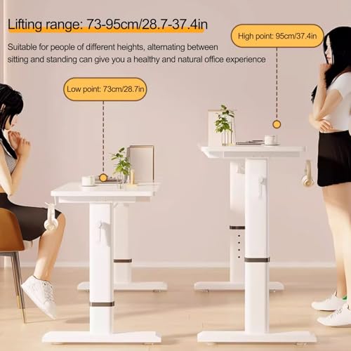 Adjustable Height Laptop Desk Mobile Standing Desk with Wheels Overbed Table for Bed or Nightstand Wooden Top (47.2x15.7in) - Perfect for Home Office and Study
