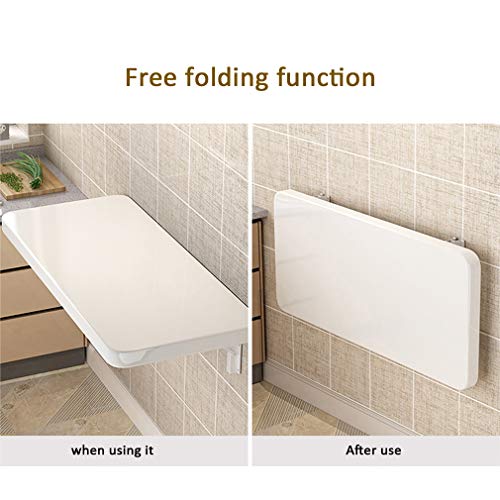 Bücherregal,Bücherregal klein,Wall Mounted Folding Dining Table with Large Storage Area Bookshelf for Small Apartments Study Writing Desk for Computer Work Includes Acces