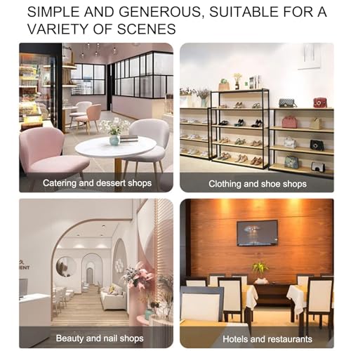 Empfang Schreibtisch mit LED-Licht Bürozähler mit Drawers Home Rezeption Möbel Stilvolle Bureau für Spa Wohnraum und Home Use (Wit 80CM)