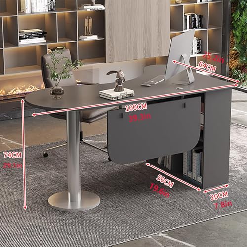 Eckschreibtisch-Bücherregal-Kombination Integrierter Computer-Desktop-Tisch Einfacher Arbeitstisch Studenten Im Schlafzimmer Zu Hause Schreibtisch Kleiner Home-Office-Schreibtisch Ohne Hocker(