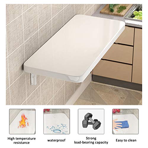 Bücherregal,Bücherregal klein,Wall Mounted Folding Dining Table with Large Storage Area Bookshelf for Small Apartments Study Writing Desk for Computer Work Includes Acces