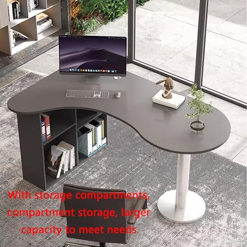 Eckschreibtisch-Bücherregal-Kombination Integrierter Computer-Desktop-Tisch Einfacher Arbeitstisch Studenten Im Schlafzimmer Zu Hause Schreibtisch Kleiner Home-Office-Schreibtisch Ohne Hocker(