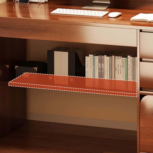 MESCXTY Computertisch mit Aufsatz,Schreibtisch aus Holz mit Schubladen und Regalen,Workstation-PC-Laptop-Schreibtisch für Büro,Zuhause(100x45x131cm, Wood)