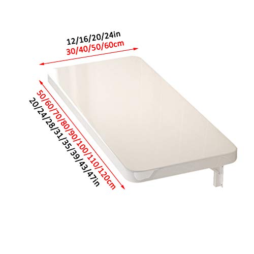 Bücherregal，Bücherregal klein，Wall Mounted Folding Dining Table with Large Storage Area Bookshelf for Small Apartments Study Writing Desk for Computer Work Includes Acces