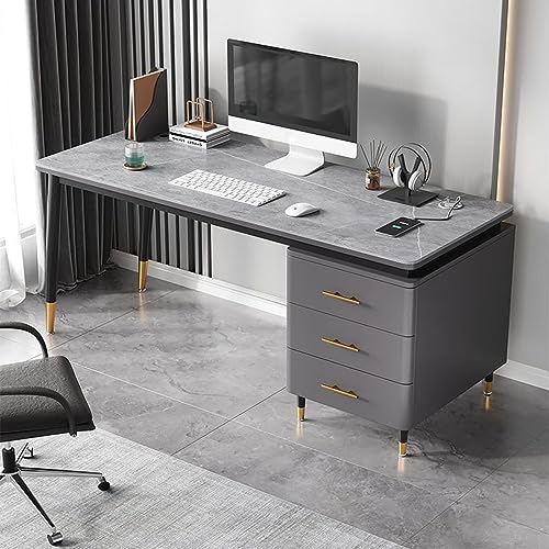 Gaming Schreibtisch mit Schublade und Rockboard 100/120cm Computertisch für Studenten Study Desk für Desktop