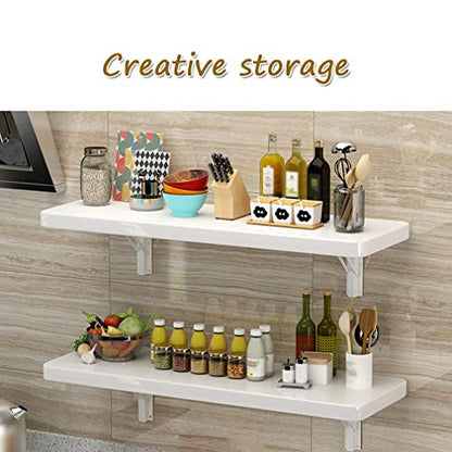 Bücherregal，Bücherregal klein，Wall Mounted Folding Dining Table with Large Storage Area Bookshelf for Small Apartments Study Writing Desk for Computer Work Includes Acces