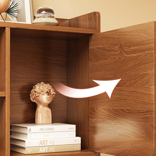 MESCXTY Computertisch mit Aufsatz,Schreibtisch aus Holz mit Schubladen und Regalen,Workstation-PC-Laptop-Schreibtisch für Büro,Zuhause(100x45x131cm, Wood)