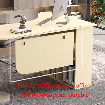 Eckschreibtisch-Bücherregal-Kombination Integrierter Computer-Desktop-Tisch Einfacher Arbeitstisch Studenten Im Schlafzimmer Zu Hause Schreibtisch Kleiner Home-Office-Schreibtisch Ohne Hocker(