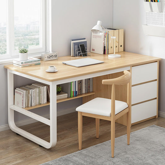 Bücherregal，Bücherregal klein，Modern Computer Desk with Bookshelf 3 Drawers Multifunctional Home Office Table for Writing Study & Work Simple Stylish PC Workstation Large