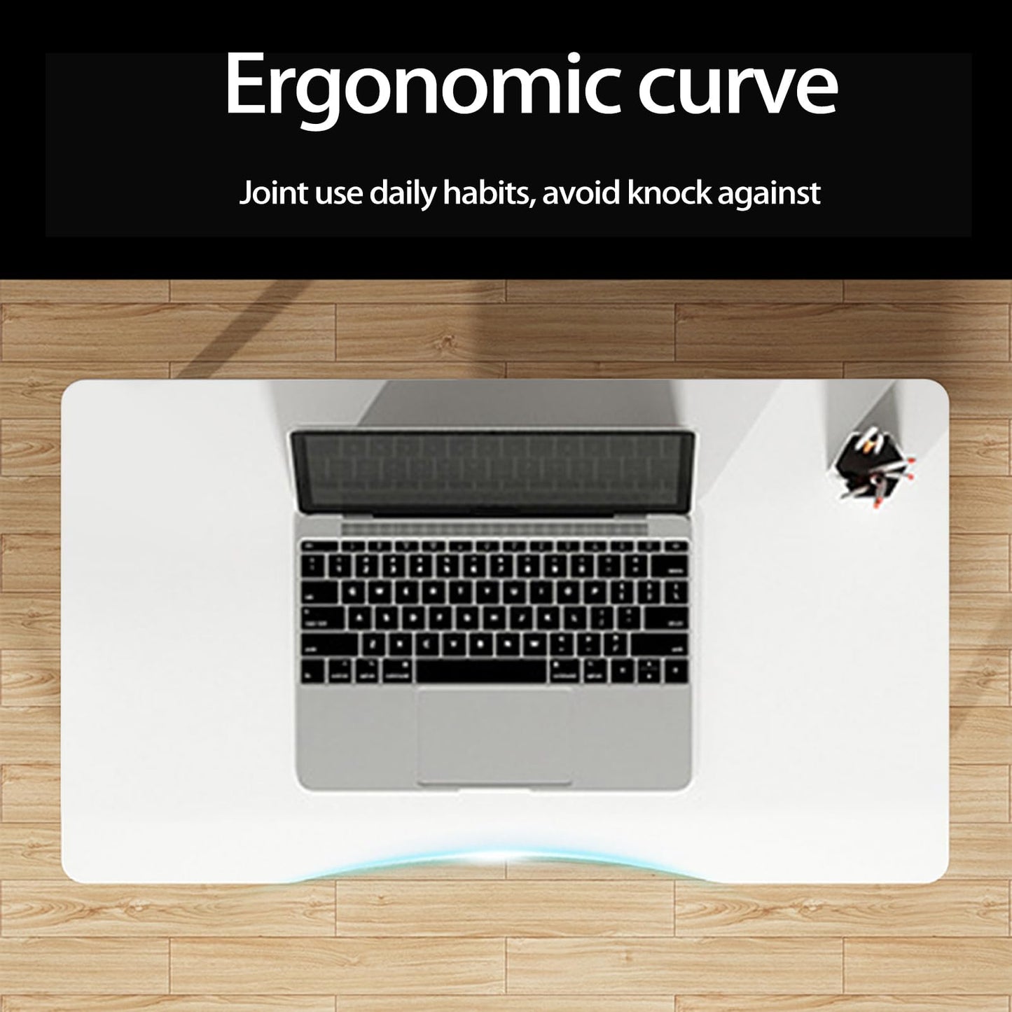 OSKOPWRC Holz-Computertisch, 28 „L x 16 ‚W Kleiner Schreibtisch mit Massivholzbeinen, 29‘ Höhe Ergonomischer Bürotisch, Schreibtisch für kleine Räume Weiß (weiß)